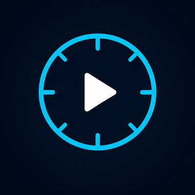 SOC Minute clock and play logo
