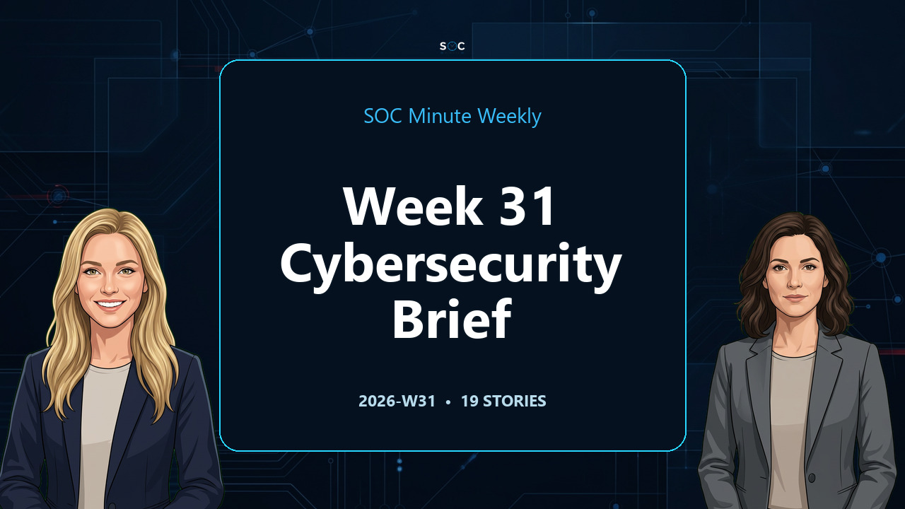 Thumbnail for SOC Minute Weekly: Zero-Days, Trusted Paths, and AI-Powered Intrusions