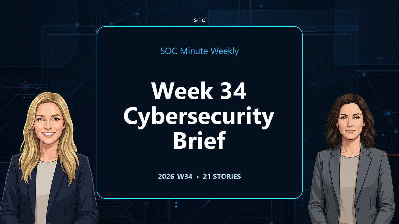 Thumbnail for SOC Minute Weekly: Exploited Trust, Stolen Access, and AI on Both Sides